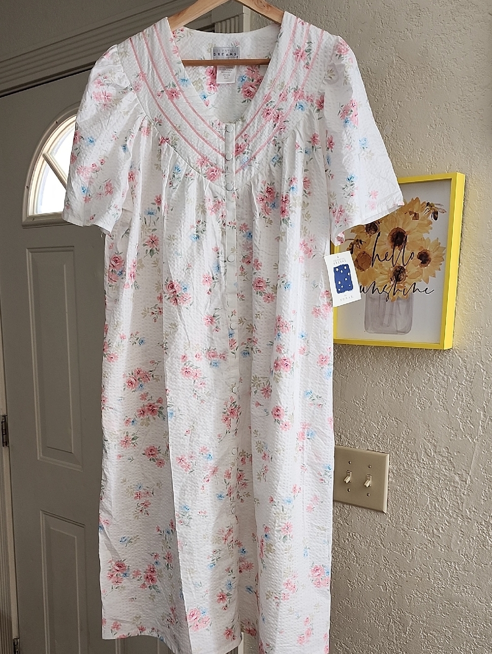 NWT Celestial Dreams Floral Nightgown Sz M Blue/Pink Floral Traditional Sleep